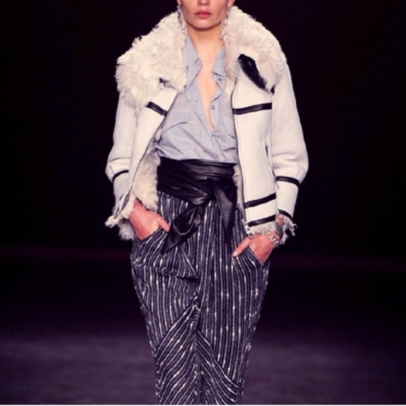 Isabel Marant Micha Suede Shearling 2018 Runway Coat - Picture 10 of 10